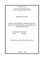 Hành vi hung tính của trẻ mẫu giáo lớn trong các trường công lập trên địa bàn thành phố đà nẵng tt