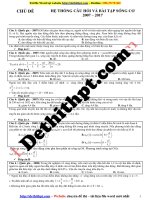 Các câu hỏi và bài tập sóng cơ 2007   2017 