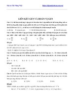 Tài liệu môn sinh lớp 12 bài tập liên kết gen và hoán vị gen 