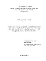  THIẾT KẾ GIAI ĐOẠN 2 HỆ THỐNG XỬ LÝ NƯỚC THẢI  NHÀ MÁY BIA SÀI GÒN  ĐĂKLĂK TẠI TP.BUÔN MÊ THUỘT CÔNG SUẤT 1200M 3 NGÀY.ĐÊM   