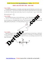 Đề thi olympic vật lý lớp 10   2016 2017   trường THPT chuyên bến tre   bến tre   file word có lời giải chi tiết 