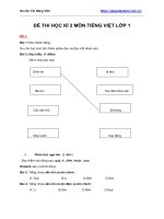 Đề thi học kì 2 môn tiếng việt lớp 1 