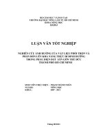 NGHIÊN CỨU ẢNH HƯỞNG CỦA VẬT LIỆU PHỐI TRỘN VÀ PHÂN BÓN LÊN KHẢ NĂNG TRỰC DI DINH DƯỠNG TRONG PHẨU DIỆN ĐẤT SÂN GÔN THỦ ĐỨC THÀNH PHỐ HỒ CHÍ MINH