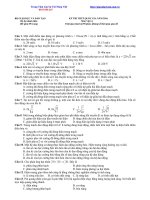 ĐỀ THI CHÍNH THỨC môn vật lý PTTH 2016 