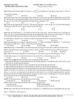 Đề thi thử THPTQG chuyên bắc ninh   lần 01  2018, file word, lời giải chi tiết 