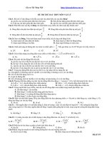 Đề thi thử THPT môn vật lý lớp 12 