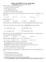 Đề thi thử THPTQG lê lợi   thanh hóa   lần 01   2018, file word, lời giải chi tiết 