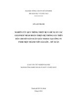    NGHIÊN CỨU QUY TRÌNH, THIẾT BỊ VÀ ĐỀ XUẤT CÁC GIẢI PHÁP NHẰM HOÀN THIỆN HỆ THỐNG SẤY TRÊN  DÂY CHUYỀN SẢN SUẤT GIẤY TISSUE TẠI CÔNG TY TNHH MỘT THÀNH VIÊN SÀI GÒN – MỸ XUÂN 