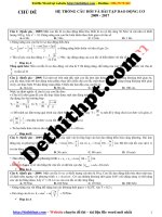 Các câu hỏi và bài tập dao động cơ 2009   2017 