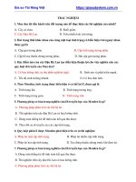 Tài liệu môn sinh lớp 9 tổng hợp câu hỏi bài tậptrắc nghiệm 