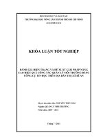   ĐÁNH GIÁ HIỆN TRẠNG VÀ ĐỀ XUẤT GIẢI PHÁP NÂNG CAO HIỆU QUẢ CÔNG TÁC QUẢN LÝ MÔI TRƯỜNG BẰNG  CÔNG CỤ TIN HỌC TRÊN ĐỊA BÀN THỊ XÃ DĨ AN  
