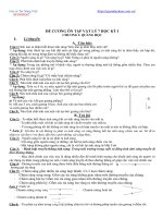 Tài liệu ôn thi học kì 1 môn vật lý lớp 7 