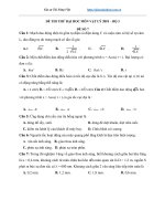 Đề thi thử THPT môn vật lý 2018 