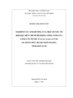 NGHIÊM CỨU ẢNH HƯỞNG CỦA MỘT SỐ YẾU TỐ  KHÍ HẬU ĐẾN CHỈ SỐ ĐỘ RỘNG VÒNG NĂM CỦA   LOÀI CÂY PƠ MU (Fokienia hodginsii) TẠI  XÃ MĂNG BÚT, HUYỆN KON PLONG,   TỈNH KON TUM 