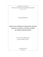   KHẢO SÁT QUY TRÌNH SẤY GỖ BẠCH ĐÀN GRANDIS  URUGOAY TẠI CÔNG TY CỔ PHẦN TẬP ĐOÀN   KỸ NGHỆ GỖ TRƯỜNG THÀNH   