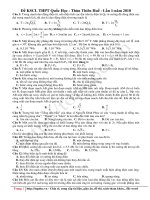 Đề thi thử THPTQG quốc học huế   lần 01   2018, file word, lời giải chi tiết 