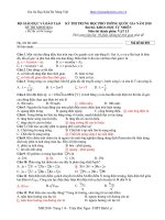 Đề thi thử vật lý TPTH quốc gia năm 2018 