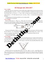 Đề thi olympic QG vật lý lớp 10   2016 2017   chính thức   file word có lời giải chi tiết 