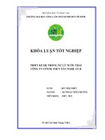 THIẾT KẾ HỆ THỐNG XỬ LÝ NƯỚC THẢI CÔNG TY CPXNK THỦY SẢN NGHỆ AN II 