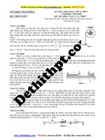 Đề HSG môn vật lý lớp 12 năm học 2013 2014   sở GDĐT thanh hóa   hệ không chuyên   file word có lời giải chi tiết 