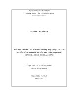 TÌM HIỂU SINH KẾ CỦA NGƯỜI DÂN CÓ SỰ PHỤ THUỘC VÀO TÀI  NGUYÊN RỪNG TẠI BUÔN BẠ KẺH, THỊ TRẤN MAĐAGUÔI,  HUYỆN ĐẠ HUOAI, TỈNH LÂM ĐỒNG 