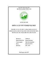 Tìm hiểu cơ cấu tổ chức và hoạt động sản xuất kinh doanh tại trang trại Hương Thực, Phường Bắc Sơn, Thị xã Phổ Yên, Thái Nguyên (Khóa luận tốt nghiệp)