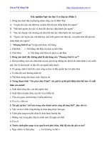 Trắc nghiệm ngữ văn lớp 11 có đáp án 