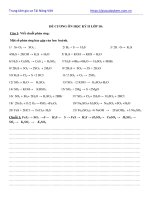 Đề cương ôn tập học kỳ 2 môn hóa học lớp 10 