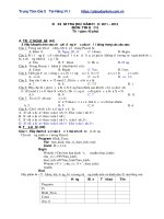 Tài liệu môn tin học lớp 8, đề thi học kì 1 môn tin học lớp 8 có đáp án 