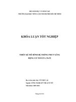   THIẾT KẾ MÔ HÌNH HỆ THỐNG PHUN XĂNG  ĐỘNG CƠ TOYOTA 3SFE   