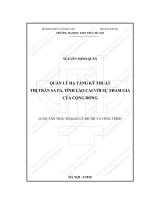 Quản lý hạ tầng kỹ thuật thị trấn sa pa, tỉnh lào cai với sự tham gia của cộng đồng (tt) 