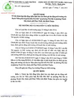 DTM Cấp Sở | Quyết định phê duyệt ĐTM Dự Án Khu du lịch nghỉ dưỡng lấn biển Phú Hài, tỉnh Bình Thuận 0918755356