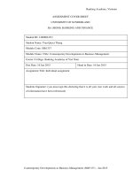 Contemporary developments in business management Assignment (SIM 337) january 2015