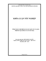   TÍNH TOÁN CHI PHÍ SẢN XUẤT GIẤY IN VÀ GIẤY PHOTO TẠI CÔNG TY CP TÂN MAI     