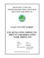 XÂY DỰNG CỔNG THÔNG TIN ĐIỆN TỬ CHO KHOA CÔNG  NGHỆ THÔNG TIN   