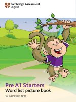 starters word list picture book 2018