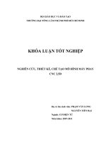   NGHIÊN CỨU, THIẾT KẾ, CHẾ TẠO MÔ HÌNH MÁY PHAY CNC 2,5D   