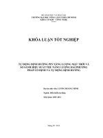 TỰ ĐỘNG ĐỊNH HƯỚNG PIN NĂNG LƯỢNG MẶT TRỜI VÀ    SO SÁNH HIỆU SUẤT THU NĂNG LƯỢNG HAI PHƯƠNG PHÁP CỐ ĐỊNH VÀ TỰ ĐỘNG ĐỊNH HƯỚNG   