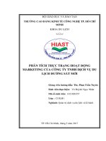 Đề tài thực tập phân tích thực trạng hoạt động marketing của công ty TNHH dịch vụ du lịch đường sắt mới