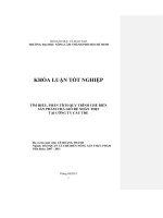   TÌM HIỂU, PHÂN TÍCH QUY TRÌNH CHẾ BIẾN  SẢN PHẨM CHẢ GIÒ RẾ NHÂN THỊT   TẠI CÔNG TY CẦU TRE   