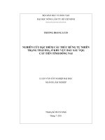  NGHIÊN CỨU ĐẶC ĐIỂM CẤU TRÚC RỪNG TỰ NHIÊN  TRẠNG THÁI IIIA  Ở KHU VỰC BÀU SẤU VQG  CÁT TIÊN TỈNH ĐỒNG NAI   1   