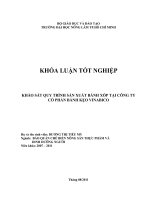   KHẢO SÁT QUY TRÌNH SẢN XUẤT BÁNH XỐP TẠI CÔNG TY CỔ PHẦN BÁNH KẸO VINABICO    