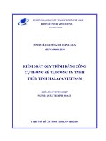 kiểm soát quy trình bằng công cụ thống kê tại công ty tnhh thủy tinh malaya việt nam 