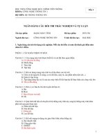 Ngân hàng câu hỏi môn mạng máy tính và đáp án