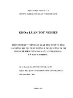    PHÂN TÍCH QUY TRÌNH SẢN XUẤT TÔM TƯƠI VÀ TÔM HẤP ĐÔNG IQF TẠI PHÂN XƯỞNG II THUỘC CÔNG TY CỔ   PHẦN CHẾ BIẾN THỦY SẢN VÀ XUẤT NHẬP KHẨU CÀ MAU (CAMIMEX) 