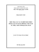 Điều tra các vụ án hiếp dâm theo pháp luật tố tụng hình sự việt nam từ thực tiễn tỉnh quảng ngãi ( Luận văn thạc sĩ)