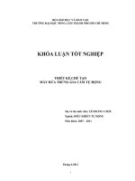   THIẾT KẾ,CHẾ TẠO MÁY RỬA TRỨNG GIA CẦM TỰ ĐỘNG    