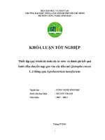   Thiết lập quy trình tái sinh cây in vitro và đánh giá kết quả bước đầu chuyển nạp gen vào cây dầu mè (Jatropha curcas  L.) thông qua Agrobacterium tumefaciens   