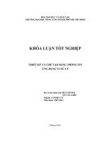  THIẾT KẾ VÀ CHẾ TẠO BẢNG THÔNG TIN ỨNG DỤNG VI XỬ LÝ   
