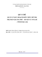 Quy chế quản lý đô thị thị trấn Quảng Phú huyện Cư Mgar